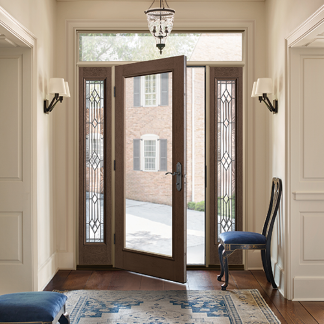 Therma-Tru Door With Decorative Glass Sidelites