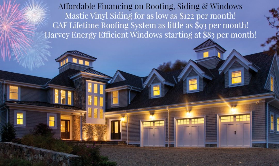 Affordable Financing on Roofing, Siding & Windows!